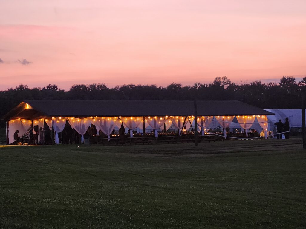 Wedding reception in the Teter Shelter